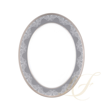 Блюдо овальное 40см коллекции Romane Gris бренда Haviland