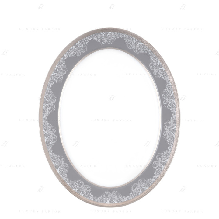 Блюдо овальное 40см коллекции Romane Gris бренда Haviland