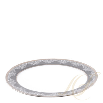 Блюдо овальное 40см коллекции Romane Gris бренда Haviland