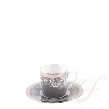 Чашка кофейная с блюдцем 0,075л коллекции Romane Gris бренда Haviland