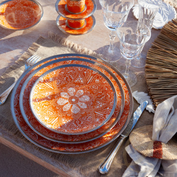 Тарелка закусочная 22,5см коллекции Romane Orange бренда Haviland