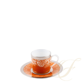 Чашка кофейная с блюдцем 0,075л коллекции Romane Orange бренда Haviland