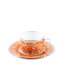 Чашка чайная с блюдцем 0,14л коллекции Romane Orange бренда Haviland