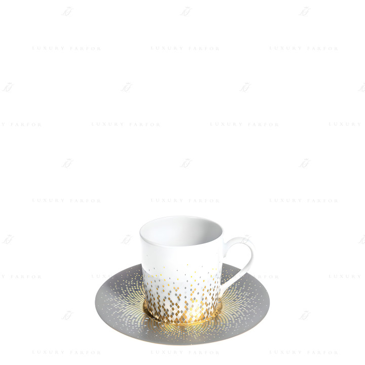 Чашка кофейная с блюдцем 0,08л коллекции Souffle D'or бренда Haviland