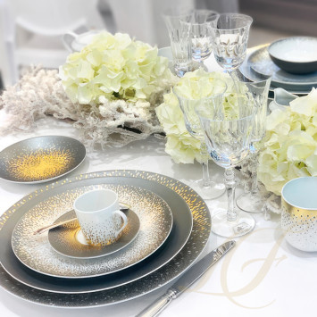 Чашка кофейная с блюдцем 0,08л коллекции Souffle D'or бренда Haviland