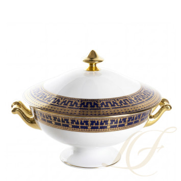 Супница 2л коллекции Tiara Bleu de Prusse Or бренда Haviland
