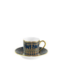 Чашка кофейная с блюдцем 0,075л коллекции Tiara Bleu de Prusse Or бренда Haviland