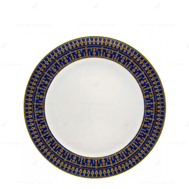 Тарелка подстановочная 31,5см коллекции Tiara Bleu de Prusse Or бренда Haviland