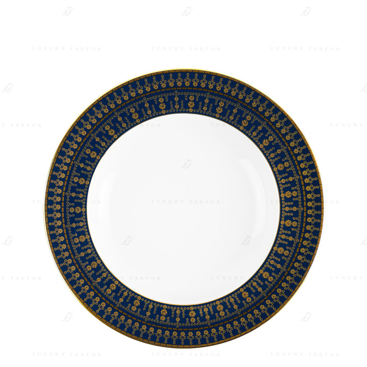 Тарелка глубокая 31,5см коллекции Tiara Bleu de Prusse Or бренда Haviland