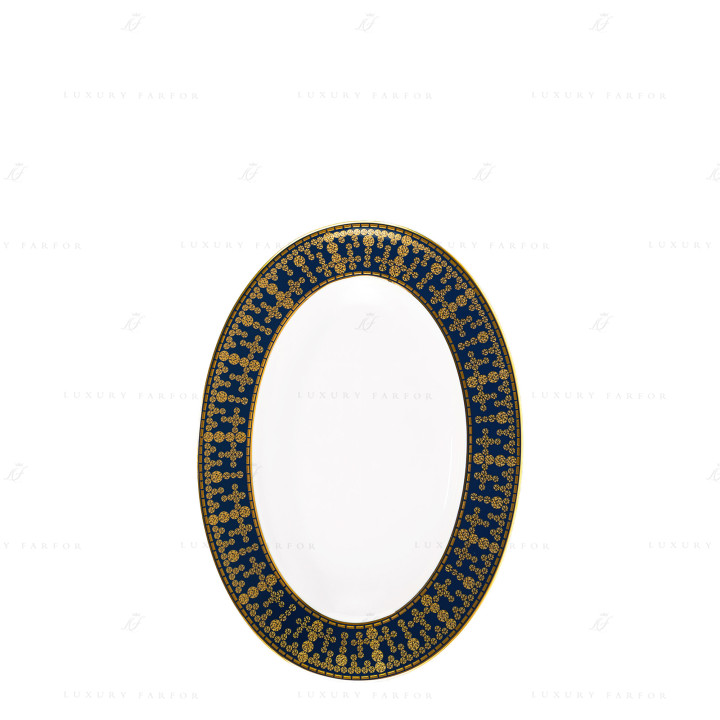 Блюдо для гарнира 23х16,5см коллекции Tiara Bleu de Prusse Or бренда Haviland