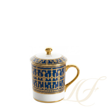 Кружка с крышкой 0,27л коллекции Tiara Bleu de Prusse Or бренда Haviland