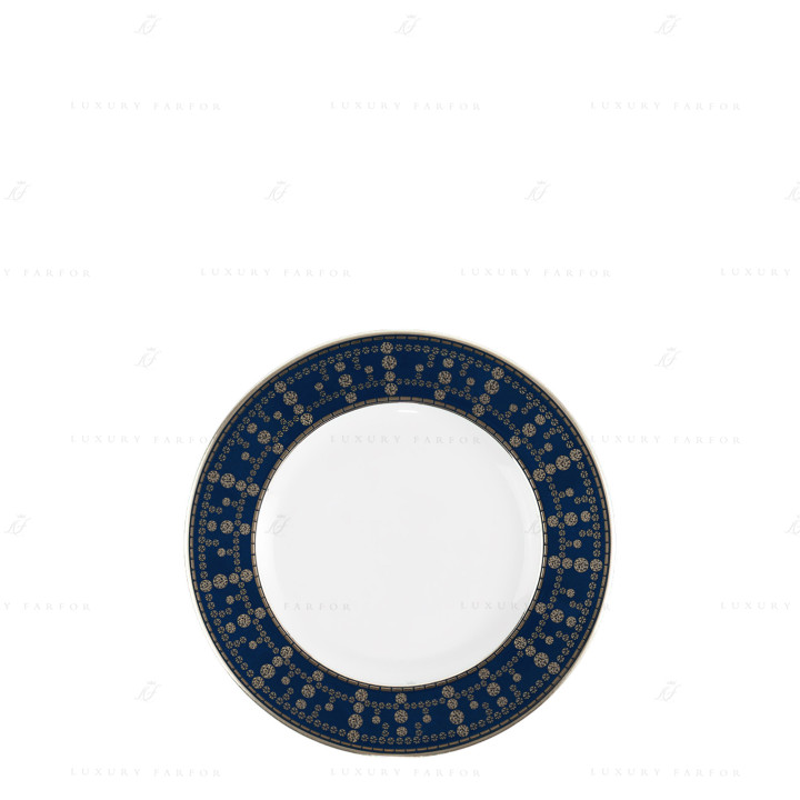 Тарелка десертная 16см коллекции Tiara Bleu de Prusse Platin бренда Haviland