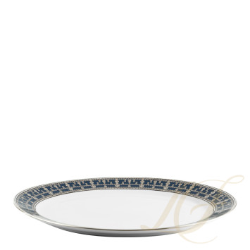 Блюдо овальное 40см коллекции Tiara Bleu de Prusse Platin бренда Haviland