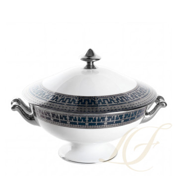 Супница 2л коллекции Tiara Bleu de Prusse Platin бренда Haviland