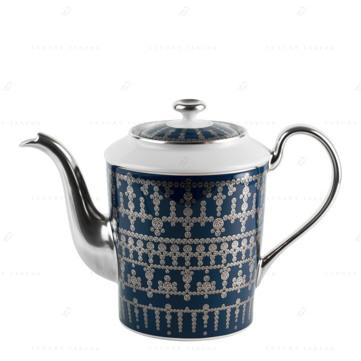Чайник 1л коллекции Tiara Bleu de Prusse Platin бренда Haviland