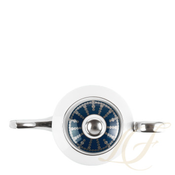 Чайник 1л коллекции Tiara Bleu de Prusse Platin бренда Haviland