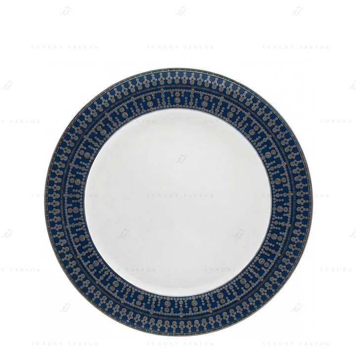 Тарелка подстановочная 31,5см коллекции Tiara Bleu de Prusse Platin бренда Haviland