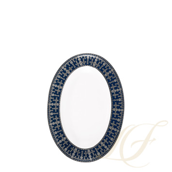 Блюдо для гарнира 23х16,5см коллекции Tiara Bleu de Prusse Platin бренда Haviland