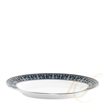 Блюдо для гарнира 23х16,5см коллекции Tiara Bleu de Prusse Platin бренда Haviland