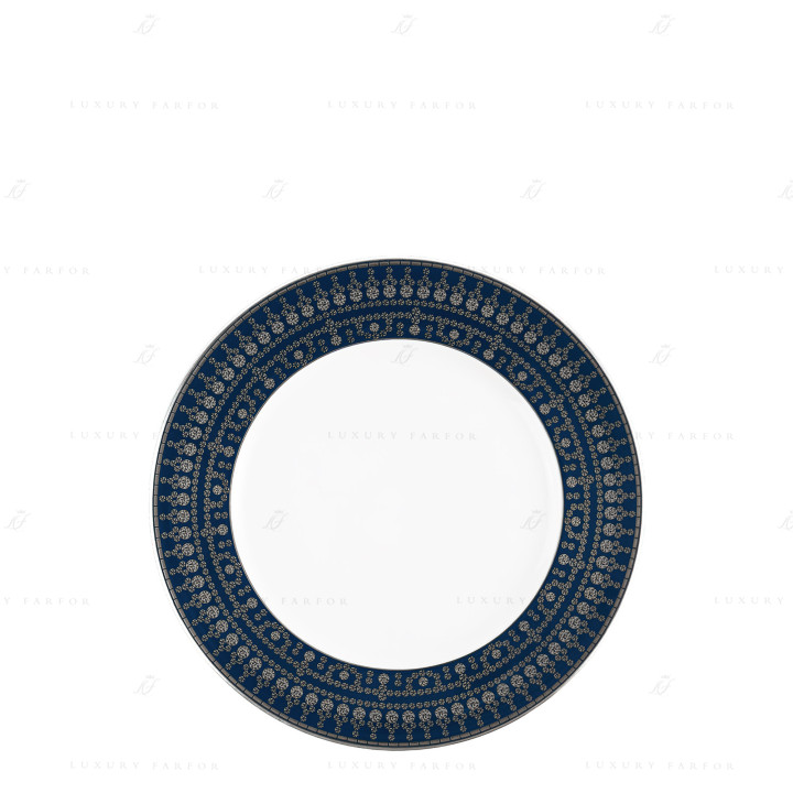 Тарелка закусочная 22см коллекции Tiara Bleu de Prusse Platin бренда Haviland