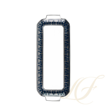 Блюдо для пирога 39х15,5см коллекции Tiara Bleu de Prusse Platin бренда Haviland