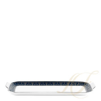 Блюдо для пирога 39х15,5см коллекции Tiara Bleu de Prusse Platin бренда Haviland