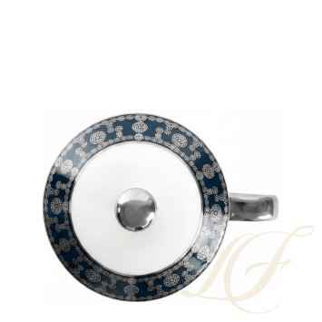 Кружка с крышкой 0,27л коллекции Tiara Bleu de Prusse Platin бренда Haviland