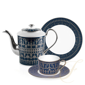 Коллекция Tiara Bleu de Prusse Platin бренда Haviland