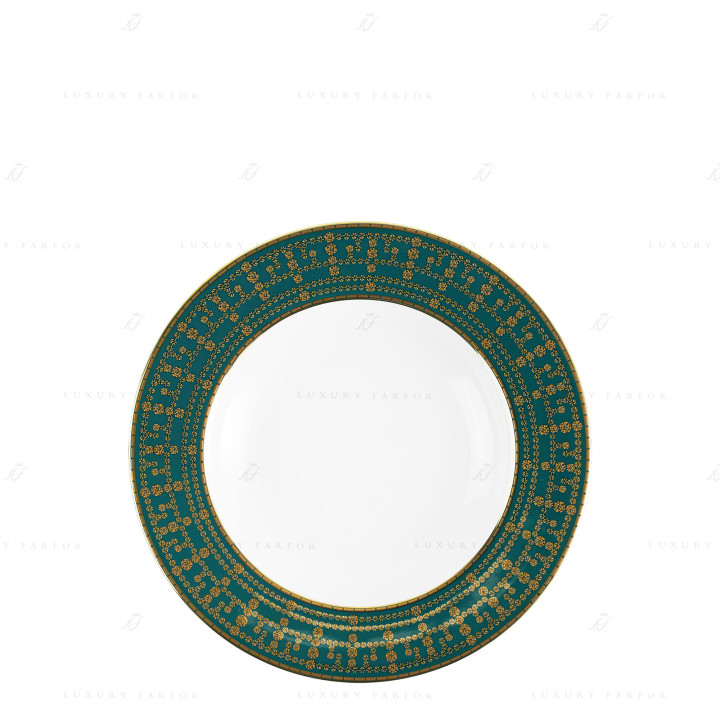 Тарелка суповая 23,5см коллекции Tiara Bleu Paon Or бренда Haviland