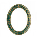 Блюдо овальное 40см коллекции Tiara Bleu Paon Or бренда Haviland