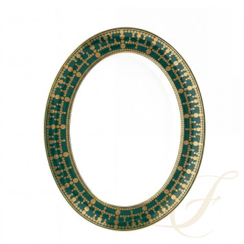 Блюдо овальное 40см коллекции Tiara Bleu Paon Or бренда Haviland