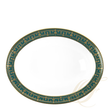 Чаша для овощей 23,5см коллекции Tiara Bleu Paon Or бренда Haviland