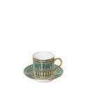 Чашка кофейная с блюдцем 0,075л коллекции Tiara Bleu Paon Or бренда Haviland