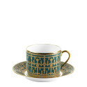 Чашка для завтрака с блюдцем 0,3л коллекции Tiara Bleu Paon Or бренда Haviland