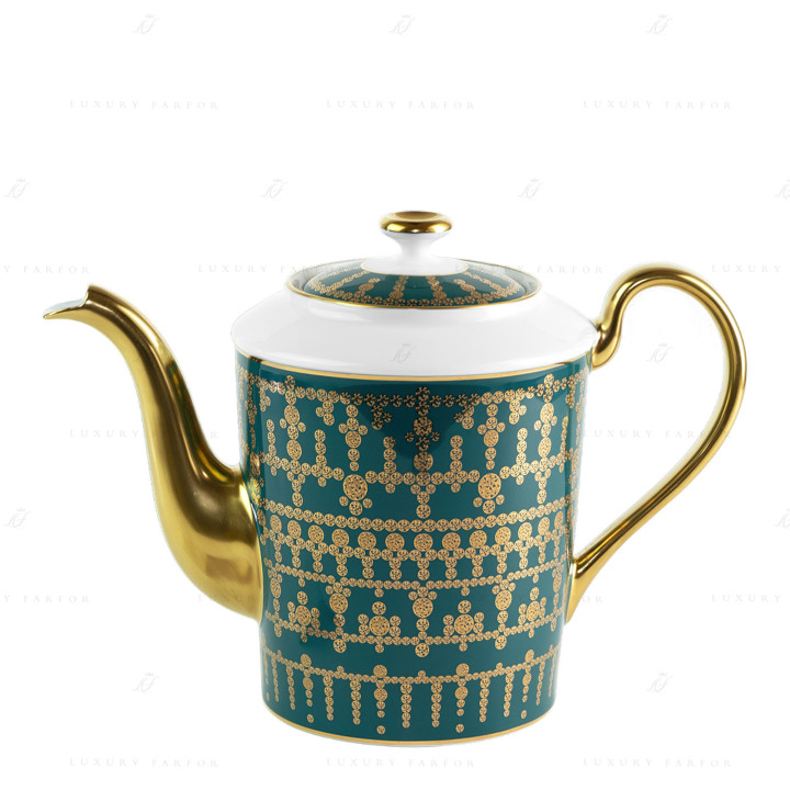 Чайник 1л коллекции Tiara Bleu Paon Or бренда Haviland