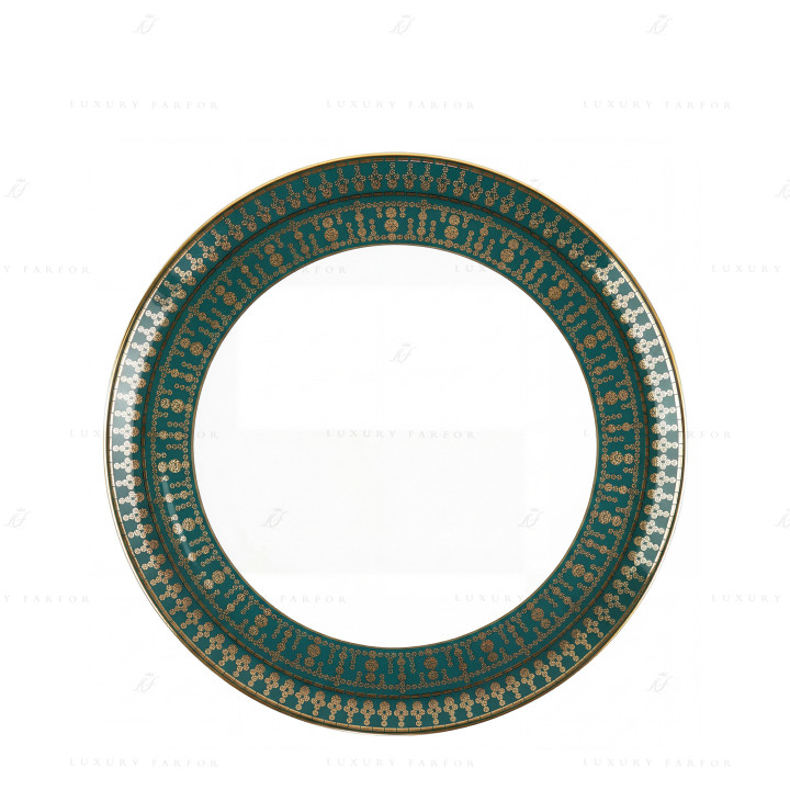 Тарелка подстановочная 31,5см коллекции Tiara Bleu Paon Or бренда Haviland