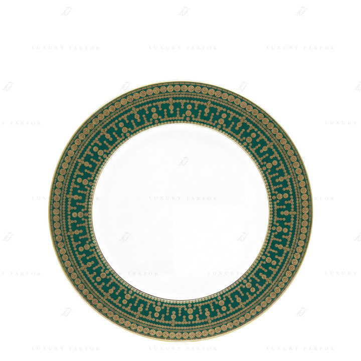 Тарелка главная 28см коллекции Tiara Bleu Paon Or бренда Haviland