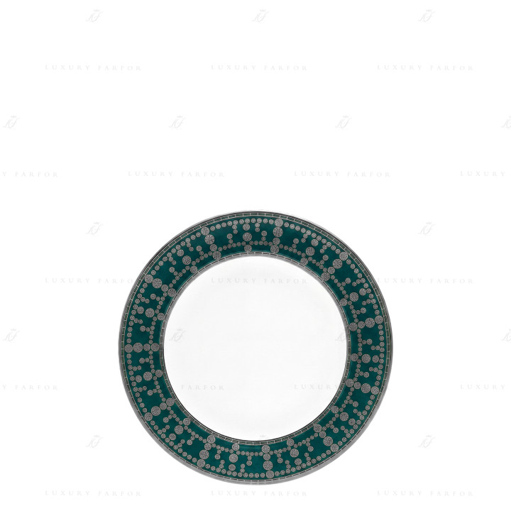 Тарелка десертная 16см коллекции Tiara Bleu Paon Platin бренда Haviland