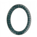 Блюдо овальное 40см коллекции Tiara Bleu Paon Platin бренда Haviland