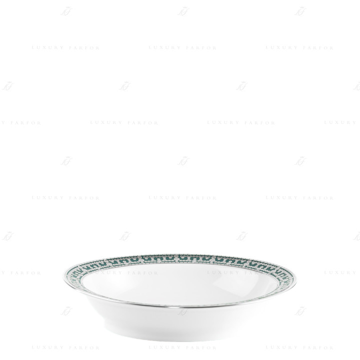 Чаша для овощей 23,5см коллекции Tiara Bleu Paon Platin бренда Haviland