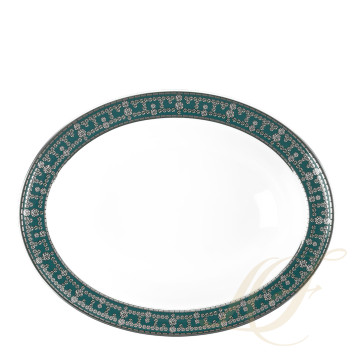 Чаша для овощей 23,5см коллекции Tiara Bleu Paon Platin бренда Haviland