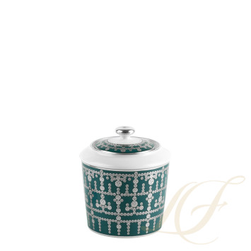 Сахарница 0,25л коллекции Tiara Bleu Paon Platin бренда Haviland
