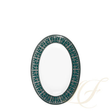 Блюдо для гарнира 23х16,5см коллекции Tiara Bleu Paon Platin бренда Haviland