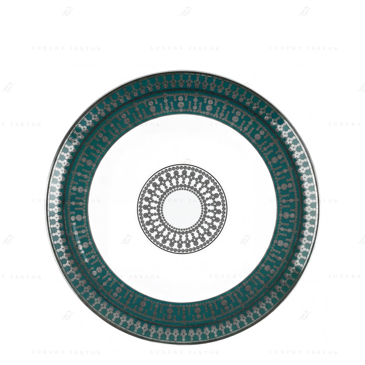 Тарелка сервировочная 31см коллекции Tiara Bleu Paon Platin бренда Haviland