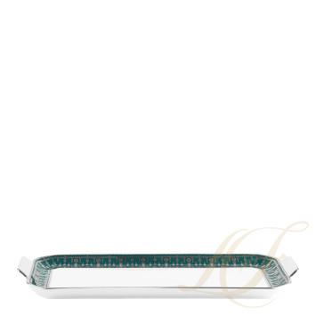 Блюдо для пирога 39х15,5см коллекции Tiara Bleu Paon Platin бренда Haviland