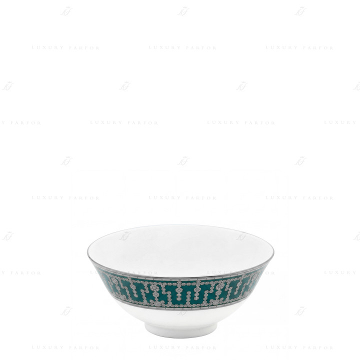 Чаша для риса 13см коллекции Tiara Bleu Paon Platin бренда Haviland