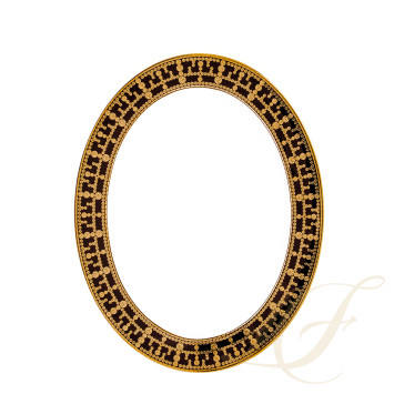 Блюдо овальное 40см коллекции Tiara Noir Or бренда Haviland