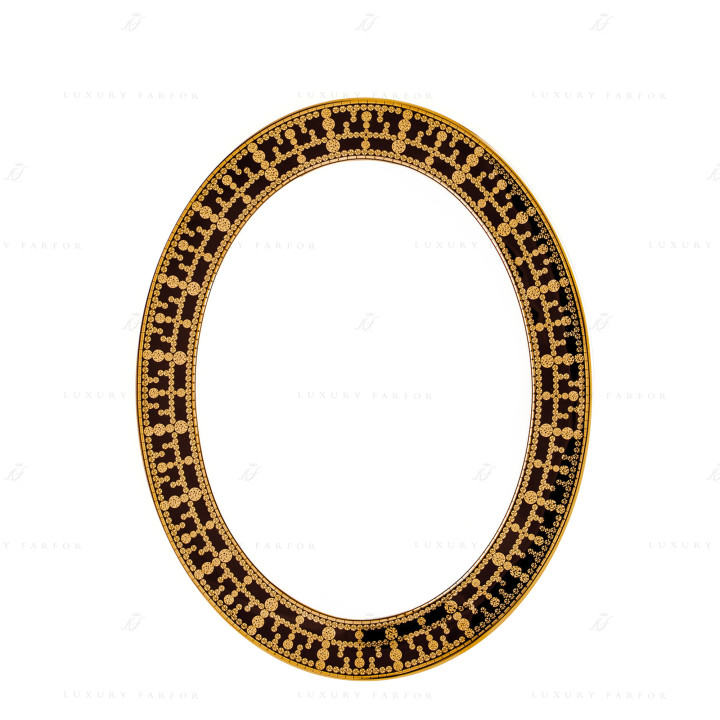 Блюдо овальное 40см коллекции Tiara Noir Or бренда Haviland