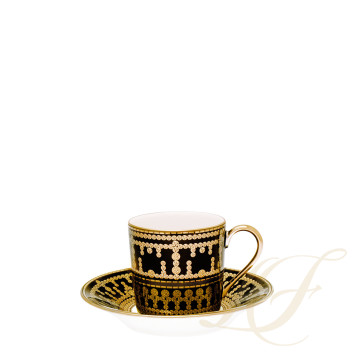 Чашка кофейная с блюдцем 0,075л коллекции Tiara Noir Or бренда Haviland