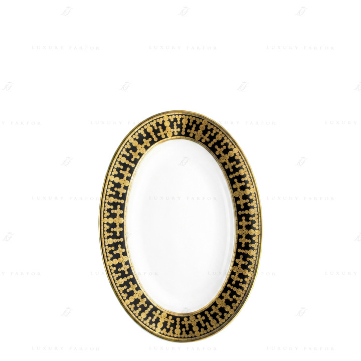 Блюдо для гарнира 23х16,5см коллекции Tiara Noir Or бренда Haviland
